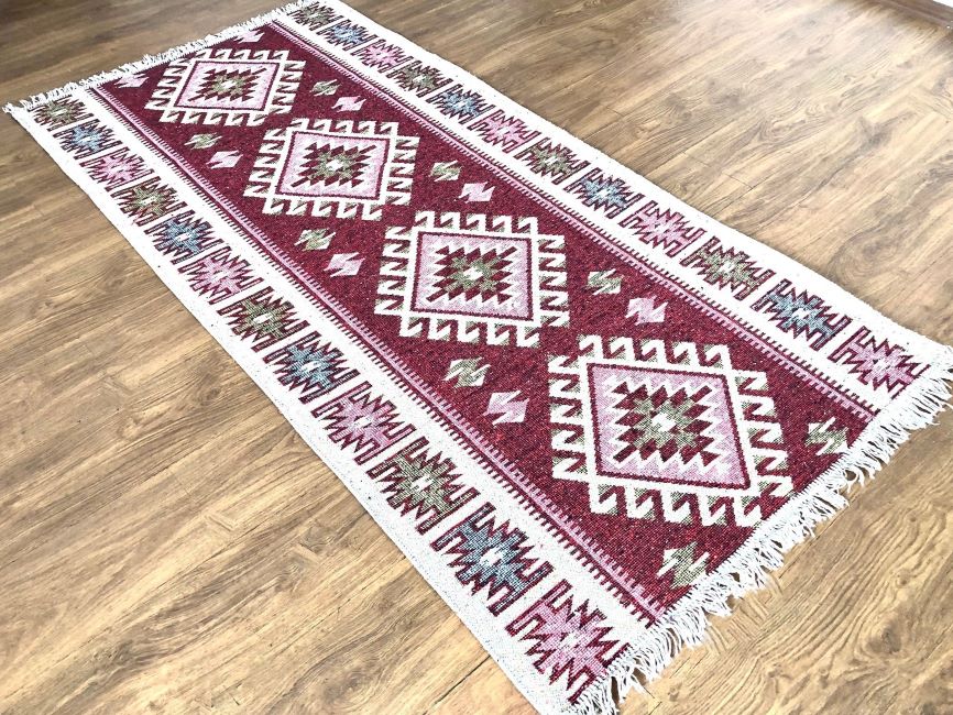 Covor Traditional Romb-Rosu  80 x 200 CM